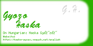 gyozo haska business card